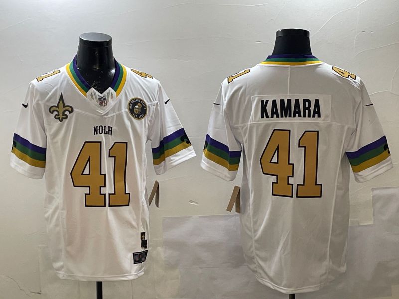 Men New Orleans Saints #41 Kamara White three generations 2025 Nike Limited NFL Jersey style 1->new orleans saints->NFL Jersey